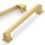 Lardmon 3 Pack 5 Inch(128mm) Hole Center Brushed Gold Modern Cabinet Pulls Kitch