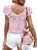 Falechay Summer Tops Womens Fashion Cute Chiffon Trendy Tunic Short Ruffle Sleev