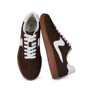 Tigeridea Sneakers for Women Casual Tennis Shoes, Chocolate, 9
