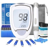 Glucose Monitor Kit, Blood Sugar Monitor with 50 Test Strips & 50 Lancets for Di