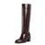 QIY Boots for Women Riding Knee High Boots Fall Boots, Burgundy, 7.5