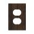 Xuejiaku Outlet Covers Dark Brown Wood Grain Rustic Country Wooden 1 Gang Duplex