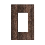 Xuejiaku Outlet Covers Rustic Brown Wood Plank Retro Wooden Board 1 Gang Single