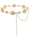 SUOSDEY Western Concho Belts for Women Cowgirl Metal Waist Chain Belt for Boho D