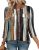 LOMON Womens Tops Dressy Casual 3/4 Quarter Length Sleeve Business Office V Neck