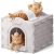 Apasiri Cat Bed Cave for Indoor Cats: New Felt Cat Bed with Fluffy Ball Hanging