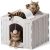 Apasiri Cat Bed Cave for Indoor Cats: New Felt Cat Bed with Fluffy Ball