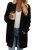 KIRUNDO Cardigan Sweaters for Women 2026 Fall Chunky Fuzzy Knit Open Front Loose