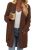 KIRUNDO Cardigan Sweaters for Women 2026 Fall Chunky Fuzzy Knit Open Front Loose