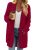 KIRUNDO Cardigan Sweaters for Women 2026 Fall Chunky Fuzzy Knit Open Front Loose