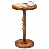 promitop Small Wooden Round Side Table