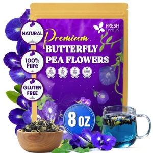 FreshDrinkUS, Premium 8oz Butterfly Pea Flowers