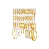 Gold Hoop Earrings Set for Women