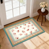 GarveeHome Beige 2×3 Area Rug, Vintage Floral Machine Washable Small Rug
