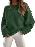 ANRABESS Women’s Oversized Sweaters 2026 Long Sleeve Fuzzy Knit Casual Chunky Pu