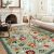 Washable Area Rug, Floral Rug, Large Carpet for Living Room & Bedroom