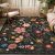 Washable Area Rugs, Floral Rug, Large Carpet for Living Room Bedroom,8’x 10′,Bla