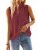 Falechay Womens Tank Tops Plus V Neck Flowy Sleeveless Shirt Burgundy 3XL