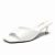 Athlefit White Kitten Heels for Women Square Open Toe Low Heels Heeled Sandals S
