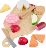 Fisher-Price Wood Pretend Play Toy Charcuterie Board Set
