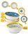 Yeacccng Bohemian French Onion Soup Bowls Set of 4-23 Oz Ceramic Soup Bowls with