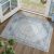 DCX Machine Washable Blue Entryway Rug 2×3