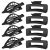 GIRLOLIIAR Flat Hair Claw Clips: 8 Pack 4 Inch Neutral Black Matte French Concor
