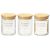 Luxspire 3 Pack Glass Qtip Holder Dispenser