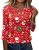 Rapbin Petite Tops for Women Womens Christmas Tunic Tops Elbow Length Tee Shirts