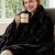ORINOVA Black Fluffy Thick Fur Throw Blanket 50×60 for Bed Couch Office Chair Bu