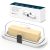 KITCHENDAO One-handed Airtight Butter Dish with Lid for Countertop and Refrigera