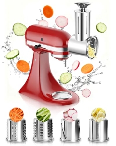 Jooke Latest Large Stainless Steel Slicer Shredder Attachment for KitchenAid Sta