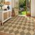 Lessymo Checkered Area Rugs 5×7 for Living Room, Washable Easy Jute Rug