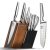 KnifeSaga Kitchen Knife Set with Block, 13-Piece Sharp Stainless Steel Set