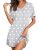 Ekouaer Nightgowns for Women Bamboo Viscose Sleep Shirts Short Sleeve Night Shir