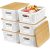 EOENVIVS Plastic Storage Baskets with Bamboo Lids for Pantry Organization and St