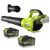 PULITUO Leaf Blower Cordless, 500CFM/ 125MPH Lightweight Cordless Blower with 2X