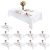 Lemict Rectangle Tablecloth White Washable Decorative Polyester Table Cloth
