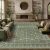 PureCozy 9×12 Washable Area Rug Sage Green for Living Room Vintage Non Slip Low