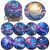ijbnhd 8 PCS Aurora Diamond Art Coasters Diamond Painting Coasters Kits with Hol