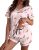 Ekouaer Silk Pajama for Women Short Sleeve Satin Pj Set Two Piece Soft Sleepwear