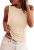 PRETTYGARDEN Sleeveless Tops for Women 2026 Summer Ribbed Tank Top Fitted Shirts