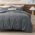 Bedsure Dark Gray Comforter Cover Queen Size