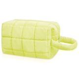Gosect Quilted Cute Makeup Bag, Checkered Cosmetic Bags with Divider, Waterproof