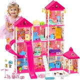 keefun Doll House for 3 4 5 6 7 8+ Year Old Girl Birthday Gifts