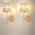 Gold Battery Operated Wall Sconces Set of 2