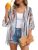 Womens Kimono Cardigans Beach Cover ups Swimwear Puff Sleeve Loose Casual Summer