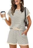 Two Piece Sets for Women Summer Spring Outfits Travel Cruise Lounge Sets Cap Sle