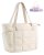 U+U Puffer Tote Bag for Women, Quilted Work Handbag with Compartments