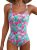 Herseas Women’s Metal Ring Wide Straps Fashionable One Piece Swim Suits 2026 Flo